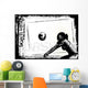 horizontal volleyball poster Wall Mural