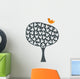 bird and tree wallpaper design Wall Decal