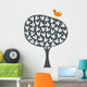 bird and tree wallpaper design Wall Decal