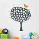 bird and tree wallpaper design Wall Decal