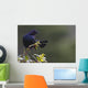 Alert Brewer's blackbird perched on twig Wall Mural