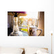 Teapot and lamp on windowsill in afternoon sun, Baron's Court Wall Mural