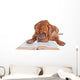 Dog Reading a Book Wall Decal