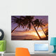 Palm trees at sunset Wall Mural