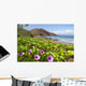 Beach morning glory with Pu'u O'lai in background Wall Mural