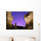 Light painting on monolith and star trails Wall Mural