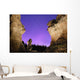 Light painting on monolith and star trails Wall Mural