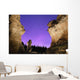 Light painting on monolith and star trails Wall Mural