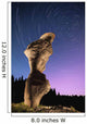 Light painting on monolith and star trails Wall Mural