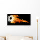 an image of a soccerball on fire Wall Mural