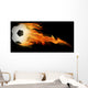 an image of a soccerball on fire Wall Mural