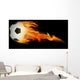 an image of a soccerball on fire Wall Mural