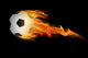 an image of a soccerball on fire Wall Mural