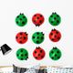 Group Ladybugs White Wall Decal