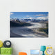 Aerial view of a meandering glacier within Lake Clark Pass Wall Mural