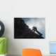 Man scrambling up ridge in the Black Cuillin Wall Mural