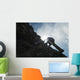 Man scrambling up ridge in the Black Cuillin Wall Mural