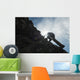 Man scrambling up ridge in the Black Cuillin Wall Mural