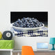 Bowl of blueberries Wall Mural