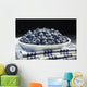 Bowl of blueberries Wall Mural
