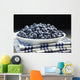Bowl of blueberries Wall Mural