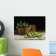 Green beans in baskets Wall Mural