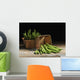 Green beans in baskets Wall Mural