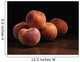Peaches sitting on a wooden table Wall Mural