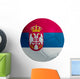 Soccerball Serbia Flag Wall Decal