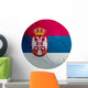 Soccerball Serbia Flag Wall Decal