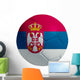 Soccerball Serbia Flag Wall Decal