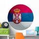 Soccerball Serbia Flag Wall Decal