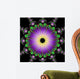 Floral Roundel in Green and Purple Wall Mural