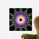 Floral Roundel in Green and Purple Wall Mural