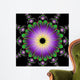 Floral Roundel in Green and Purple Wall Mural