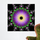 Floral Roundel in Green and Purple Wall Mural