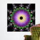 Floral Roundel in Green and Purple Wall Mural