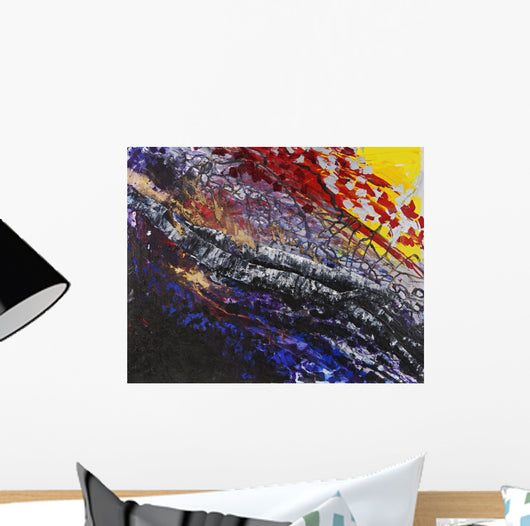 Colourful painting with texture Wall Mural