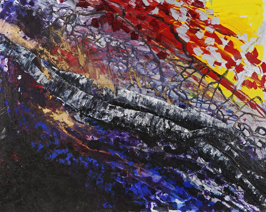 Colourful painting with texture Wall Mural