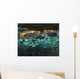 Painting of a pond with lily pads and water lilies Wall Mural