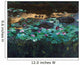 Painting of a pond with lily pads and water lilies Wall Mural