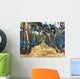 Painting of a path between the trees Wall Mural