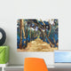 Painting of a path between the trees Wall Mural