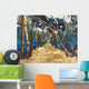 Painting of a path between the trees Wall Mural