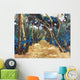 Painting of a path between the trees Wall Mural