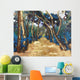 Painting of a path between the trees Wall Mural