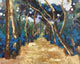 Painting of a path between the trees Wall Mural