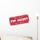 Top Secret Grunge Rubber Stamp Wall Decal