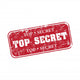 Top Secret Grunge Rubber Stamp Wall Decal