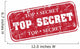 Top Secret Grunge Rubber Stamp Wall Decal
